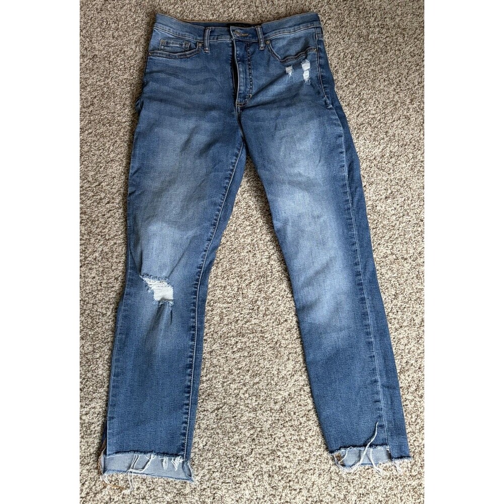 Women's Banana Republic High Rise Skinny Jean With Raw Hem, Size 29/8